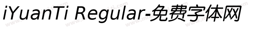 iYuanTi Regular字体转换